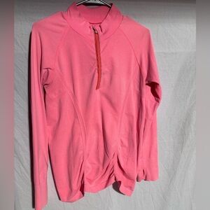 Athleta florescent pink athletic pullover Size Large